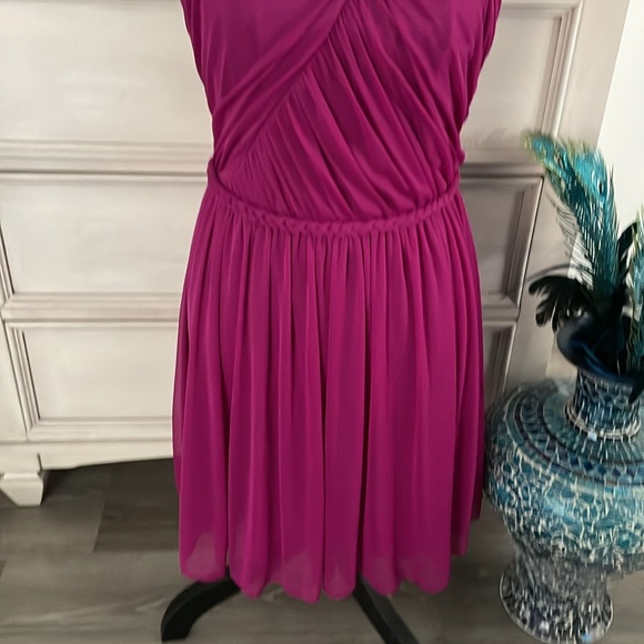 Hailey Logan by Adriana Papel size 9/10 Grecian fuchsia dress - Picture 3 of 7